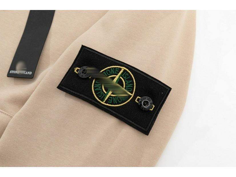 Unisex Terry Fleece Badge Hoodie - Solid Color, Long-Sleeve Island Style