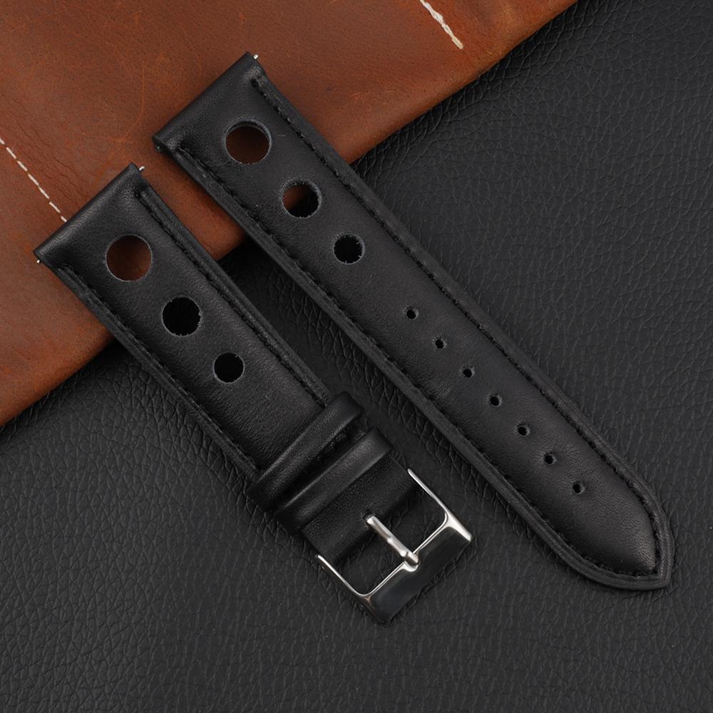 

Vintage Breathable Leather Straps 18mm 20mm 22mm 24mm Hand-Stitching Universal Cowhide Watch Band Men Women Wristbelt Bracelets 24mm