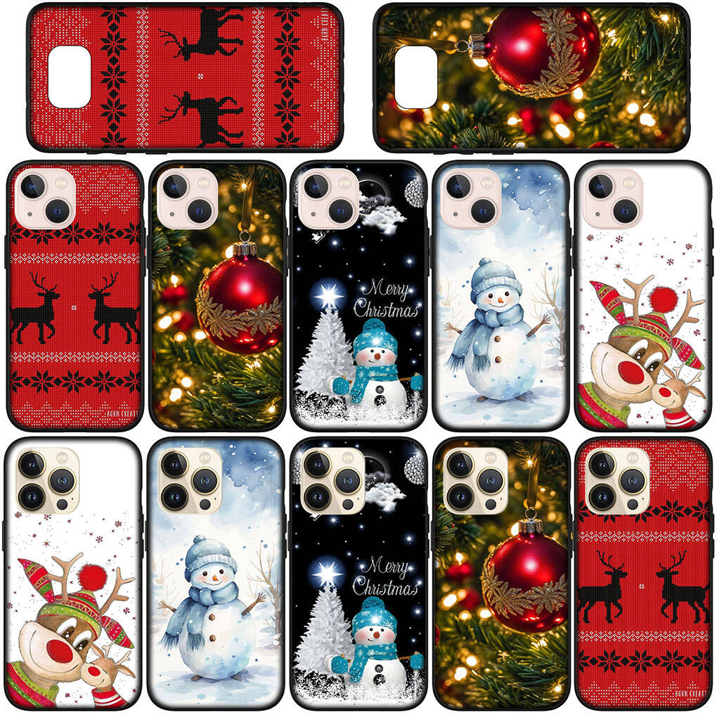 Case for iPhone 17 16 15 Xiaomi Poco F8 F7 X7 X6 M8 C85 C75 C71 Redmi Note 14 13 12 11 Pro Max A3 A4 14C 13C 15C Deer Decoration Christmas Tree Cover