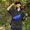 Color Contrast Crossbody Dumpling Bag Large Capacity Men Waist Bag Sports Chest Bag  Boys