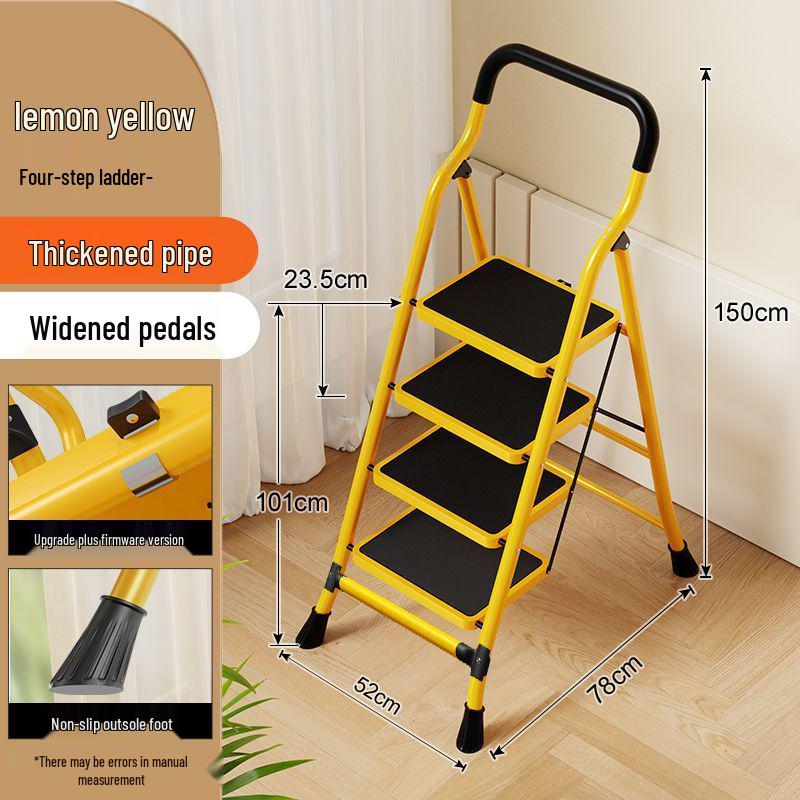 Folding Handrail Ladder with Extra Wide Pedals for Interior Use