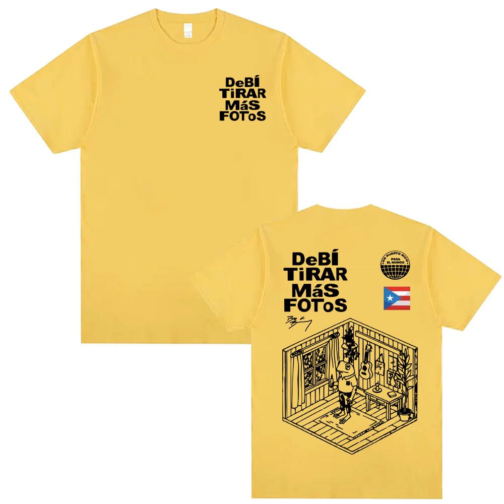 Bad Bunny Debi Tirar Mas Fotos DTMF Album Tshirts Unisex Harajuku Summer Oversized T Shirt Men 100 Cotton High Quality Tshirt