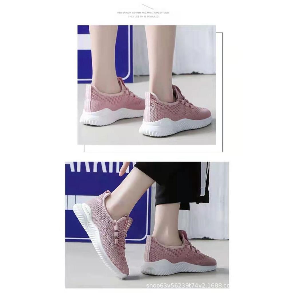 Women's Casual Sports Shoes, Women's Breathable Knitted Sports Shoes - Lightweight and Comfortable Low Top Running Shoes, Mesh Sports Shoes