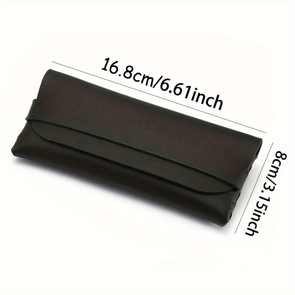 Handmade Faux Leather Portable Fashion Glasses Bag Cassette Glasses Storage Bag Soft Faux Leather Simple Style Durable Glasses Bag