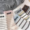 Damen Gestreifte Mid-Calf Socken - Frühling/Herbst Baumwolle, Miu Stil, Koreanisch & Japanisch Sport Kniehoch Trend