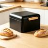 J1UL1N Retro-Style Bread Box, Small Entryway/Desktop Storage Box With High Cost-Performance Ratio, Flip-Top Square Storage Box