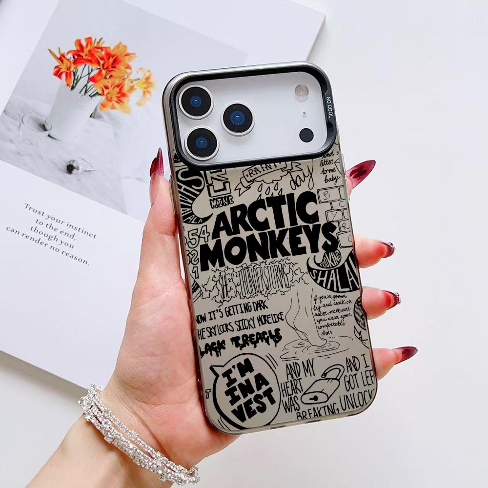 Band A-Arctic M-Monkeys Phone Case For iPhone 17 16 15 14 13 12 11 Pro Max Air Matte Laser Aurora Shockproof Funda
