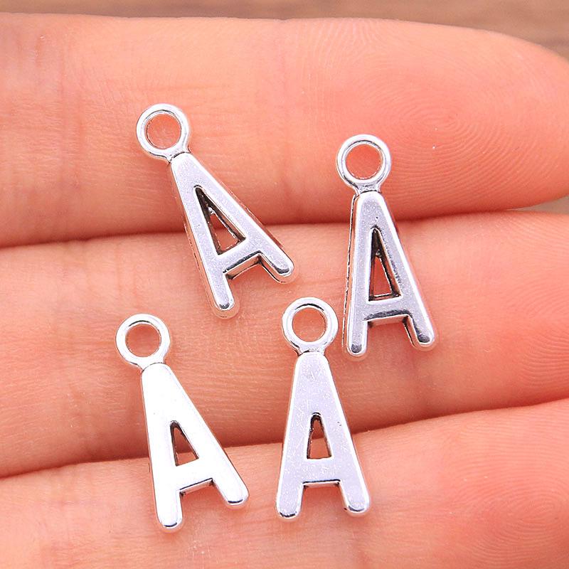Zinc Alloy Alphabet Charms: 2 Colors, 26 Letter Pendants for Jewelry, Handbag, and Mobile Phone Accessories