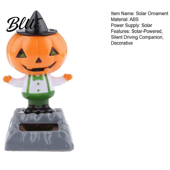 Kleines Geschenk für Autobesitzer Solartanzende Kürbispuppe, Halloween Armaturenbrett Dekoration, Gruselige Geist Spaß Konsolen Zubehör Figur Wackelnd