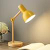 Eyes Protection Table Lamp E27 Nordic Wood Desk Lamps Height Adjustable Modern Bedside Lamp for Read Study Night Light with Plug