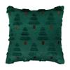 17.72×17.72 Inch Christmas Pillow Cover 3DEmbroidered Plush Cushion Case Zipper SnowflakeSnowman Tree Pattern for Sofa Bed Decor