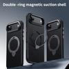Carbon Fiber Rotating Stand Magnetic Magsafe Phone Case For iPhone 17 16 15 14 13 12 Pro Max 17Air 16E Metal Camera Frame Button