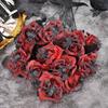Silk Black Spiders Rose Bouquets Flexible Stalk Floral Arrangement Decoration For Halloween Weddings Event