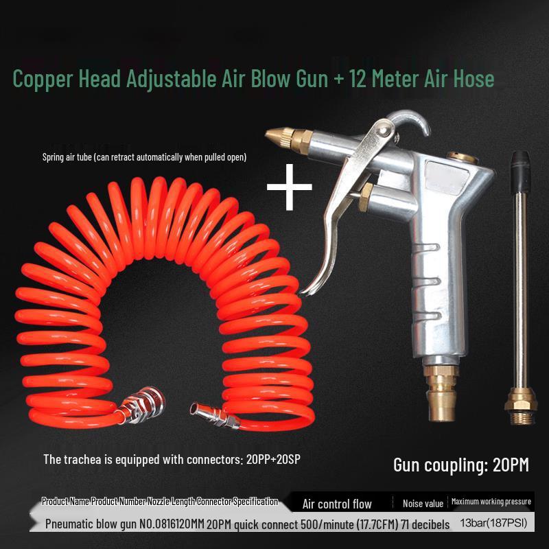 High-pressure Dust Blowing Gun Truck with Air Tank and Hose
