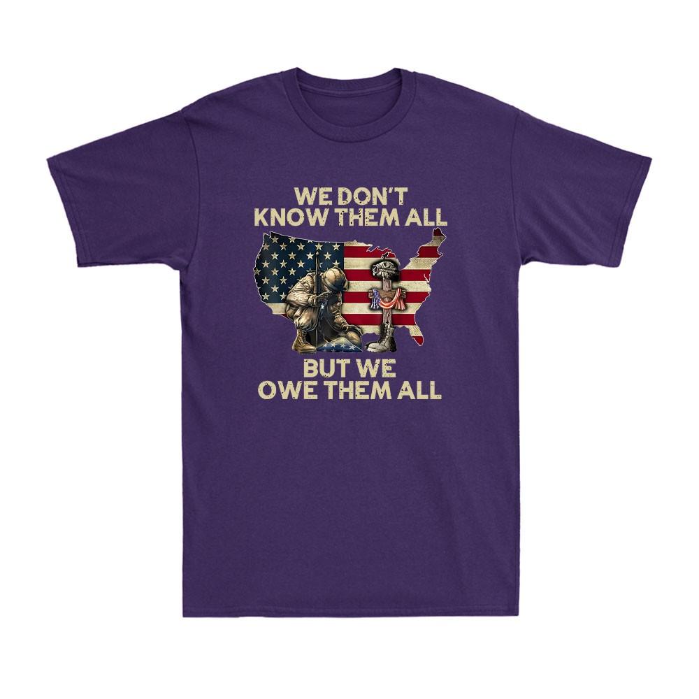 We Owe Them All Patriotic Veterans Day Memorial Day Us Flag Unisexs Tshirt
