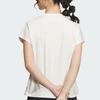 Adidas Alphabet Print Casual Round Neck Training T-Shirt Women Tops Apricot IM8859