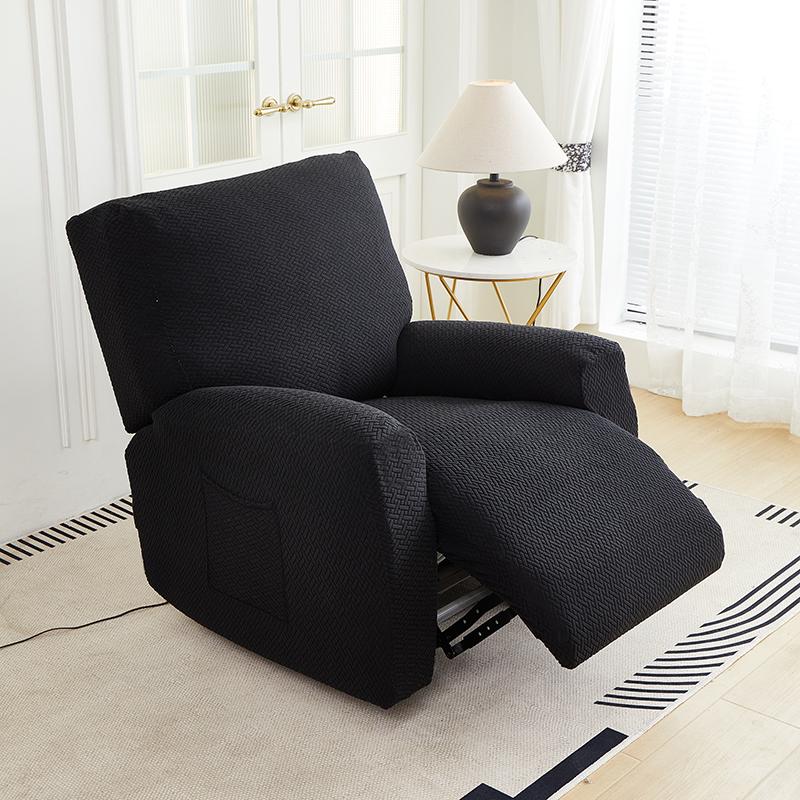 1/2/3 Seater Recliner Sofa Cover Solid Color Cushion Cover Sofa Cover Lazy Chair Jacquard Waterproof Leaf Shapeed Sofa Covers