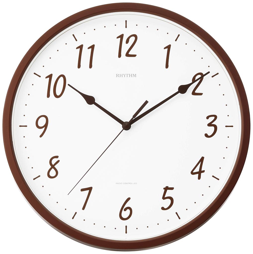 Rhythm Clock wall Standard Style continuous second small simple RHYTHM PLUS 8MY522NC06 Co., Ltd. Radio-controlled clock, 142, hand, size, design,