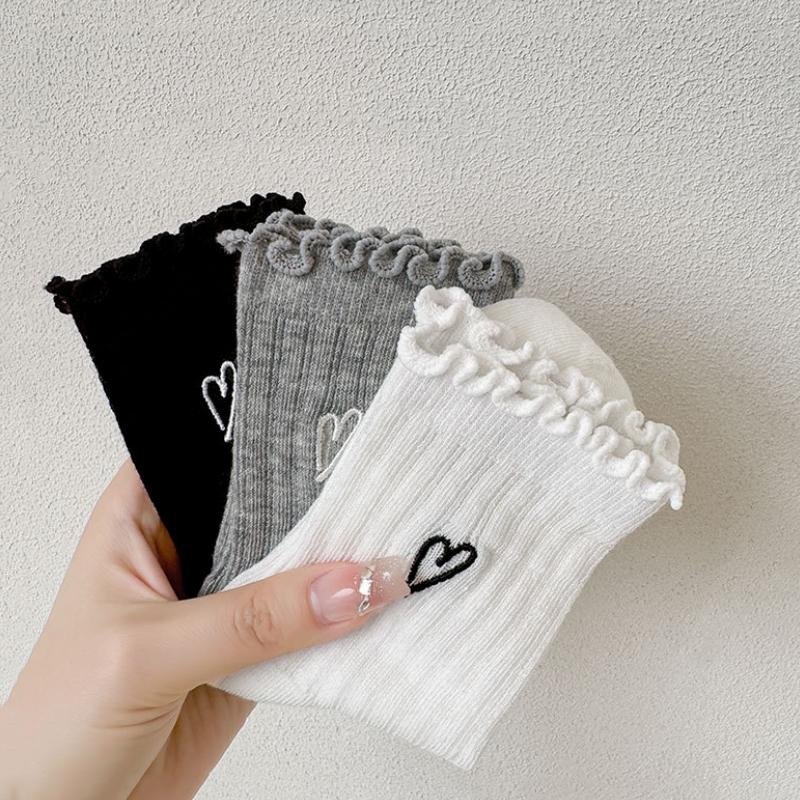 Baby Socks Love Patterns for Girls and Babies Versatile Mid-Calf Socks for All Seasons Suitable for Daily Life