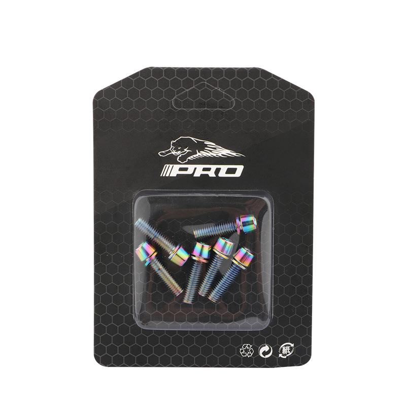 IIIPRO Mountain Bike Stem Screw MTB Aluminum Screws Bolts for Bicycle Power M5*18MM With Washer Handlebar Bolt Cycling