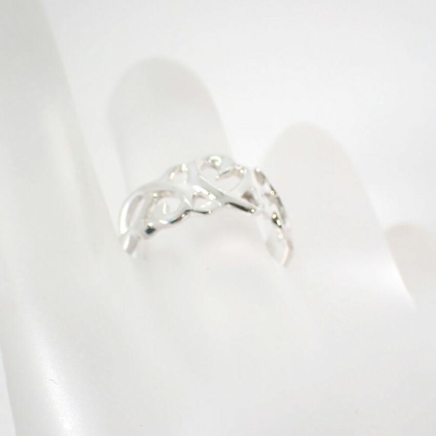 [Used] TIFFANY/Tiffany 925 Triple Loving Heart Ring/No. 11/g488-50