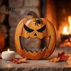 Ghost Letter Sign for Home Halloween Wooden Ornament, Retro Solid Ghost/Letter/Pumpkin Sign, Tabletop Handmade Fall Centerpiece Decoration Dining