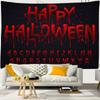 Home Decoration Tapestry Halloween Pumpkin Lantern Wall Hanging Magic Castle Spooky Holiday Party Background