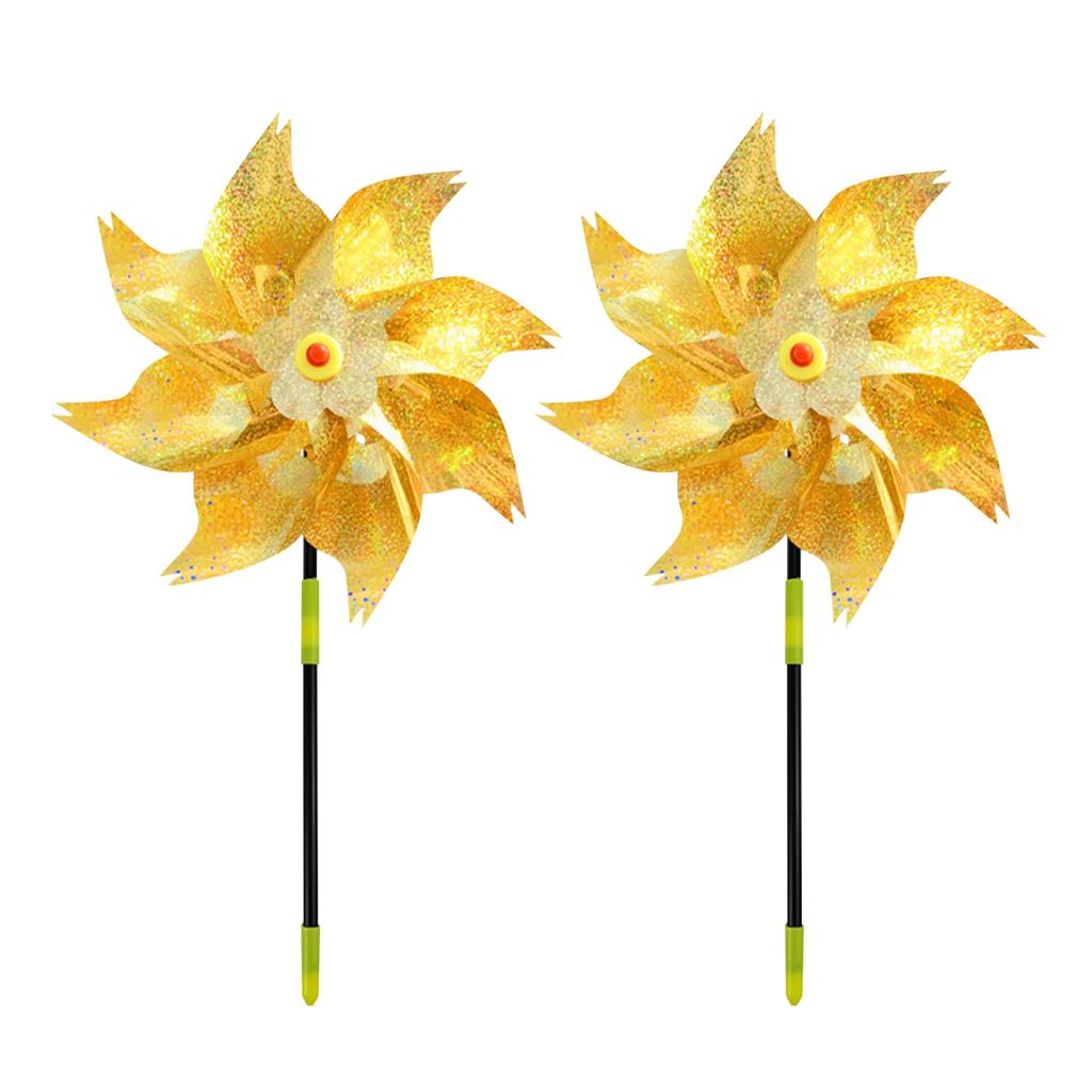 2pcs Bird- Windmill — -Reflective Children's Toy & Outdoor Bird Deterrent For Balconies And Gardens (7- Windmill)