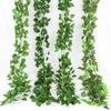 2.1M Artificial Plant Green Ivy Leaf Garland Silk Wall Hanging Vine Home Garden Decoration Wedding Party DIY Fake Wreath Leaves