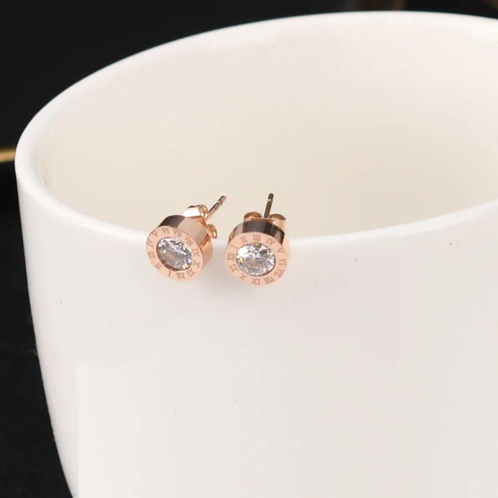 Earrings Men Zircon Earrings Micro Inlay Rhinestone Hip Hop Earring  Gift