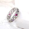 Geometryczna kolorowa cyrkonia obrączki ślubne dla kobiet unikalna konstrukcja damski pierścionek w stylu vintage Party biżuteria Drop Ship