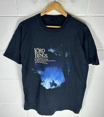 Vintage Herr der Ringe Shirt Herren S-5XL Schwarz 2001 Die Gefährten des Rings