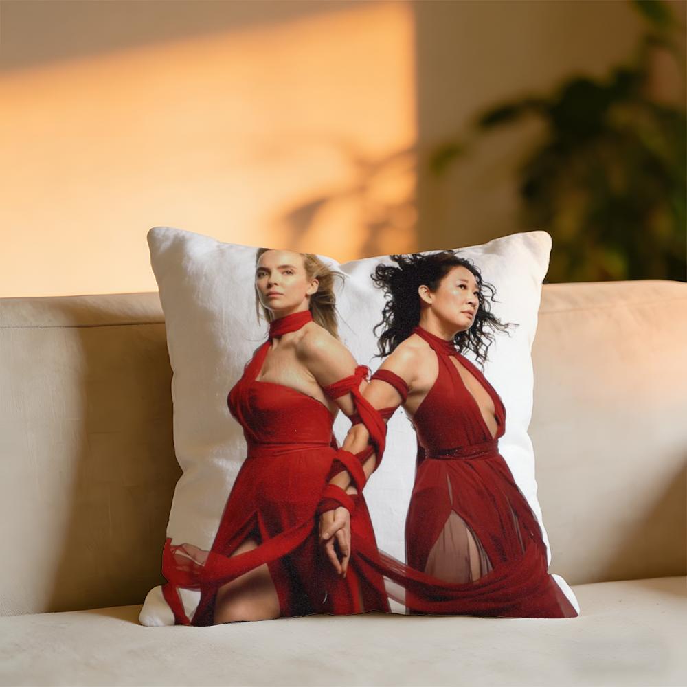 Killing Eve Cushion Cover Cozy Velvet Throw PillowSoft Warm Cushion For Sofa Bed