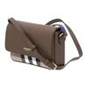 Burberry Borsa a tracolla in pelle e tela con design Color Block da donna Marrone 81111721