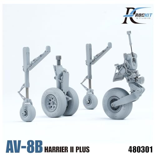 ROKIT STUDIO 1/48 AV-8B Harrier II Fahrwerk (für Uma Models) Kunststoffmodellbauteile RKS480301 (Flugzeug)