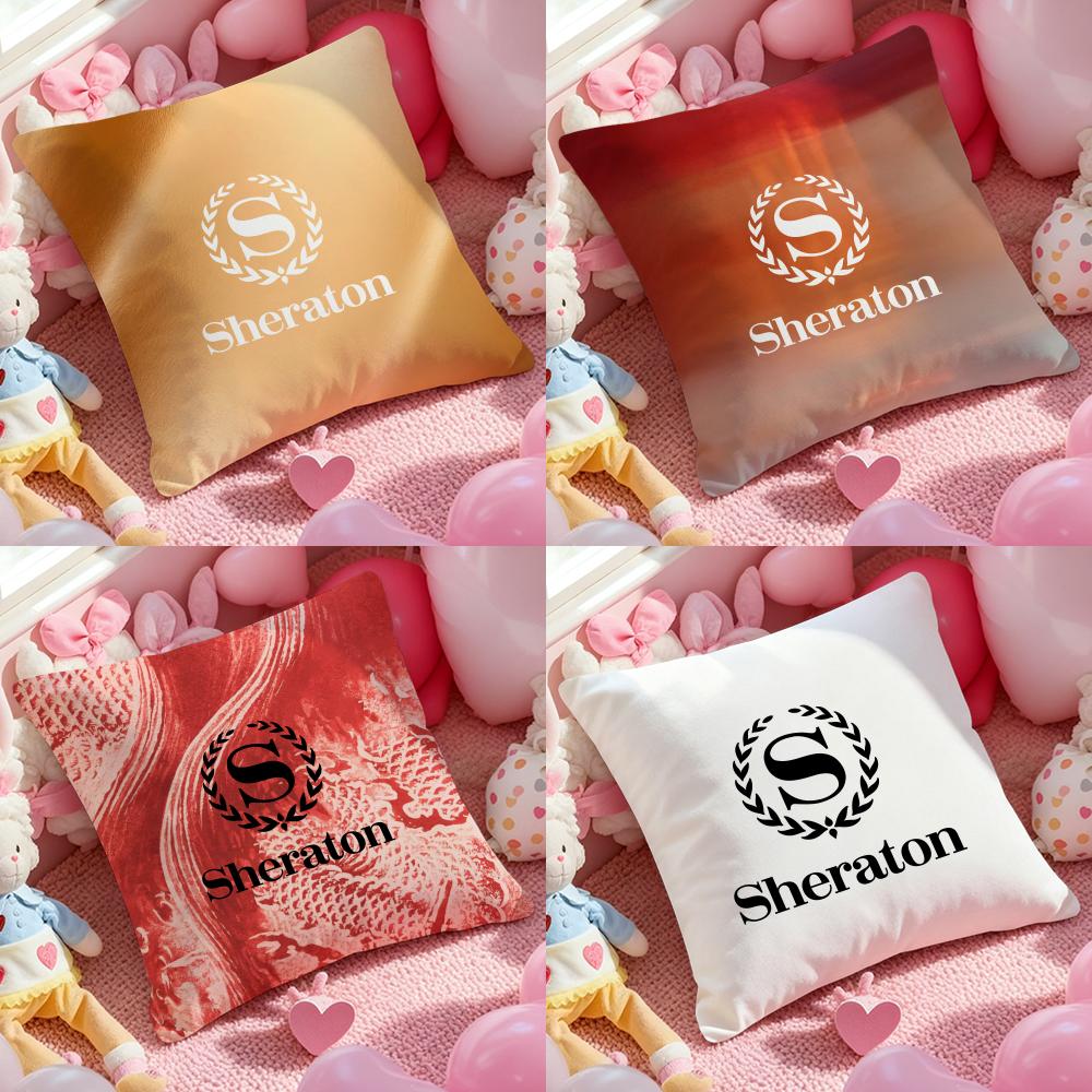 Sheraton Hotel Cushion Cover Anti-dustmite Pillowcase Invisible Zipper Silky Short Plush Sofa Cushion Cover