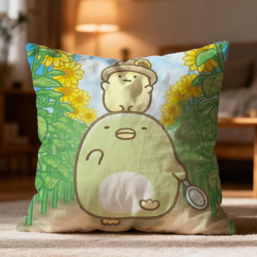 Popular SSumikko Gurashied Cushion Cover Soft Washable Pillow Case Multi-Scene for Couch Bed Travel Office Use