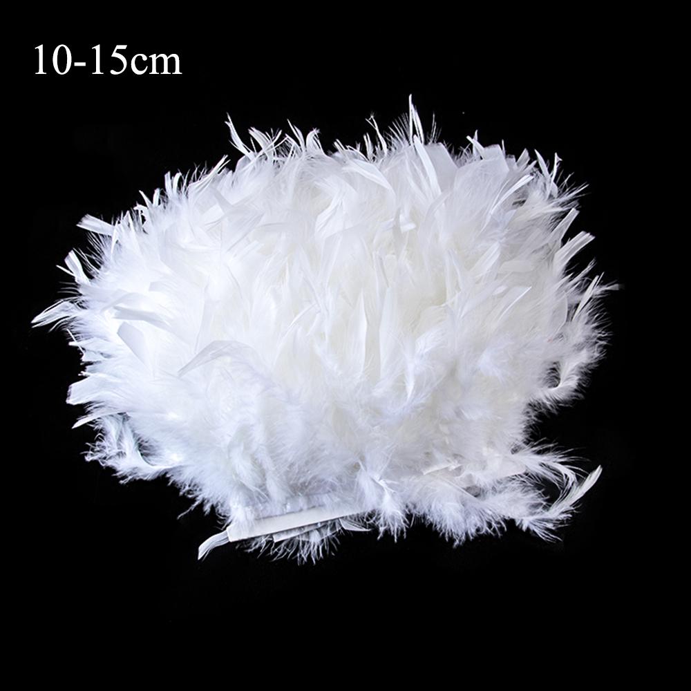 Feather1 Meter Natural Feather Trim Fringe Multi-color White Black Red Ostrich Turkey Feathers for Wedding Dress Decoration DIY Crafts