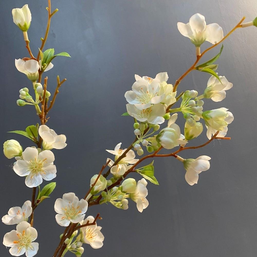 2 Fork Artificial Apple Blossom Branch 84cm Faux Flowers Elegant Cherry Blossom Branch  Living Room