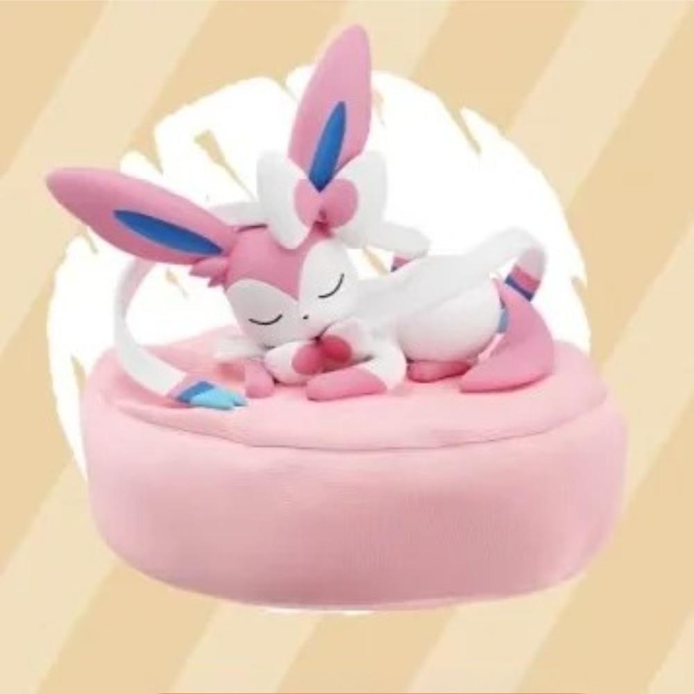 Po Ke Mon Eevee Sleeping Position Series Blind Box Sylveon Umbreon Flareon Jolteon Anime Desktop Decoration Model Toy