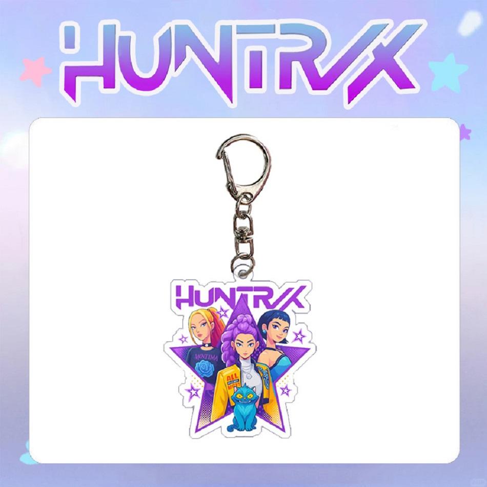 Kpop Demon Hunters Fashion Jewelry Mini acrylic Keychains Movable Square Cube Idol Rumi Zoey Jinu Mira Tiger model Toy Gifts