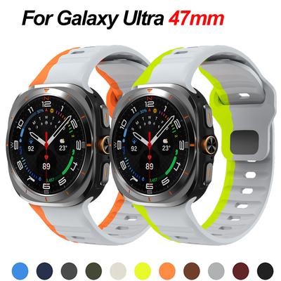 Armband för Samsung Galaxy Watch Ultra 47mm Silikonband Mjukt Sport Correa Armband För Galaxy Ultra 47 MM Ersättningsarmband