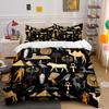 Ancient Egyptian Symbols Pattern Bedding Duvet Cover Set Duvet Cover Pillowcases (1*Duvet Cover 2*Pillowcases, Without Duvet Insert)
