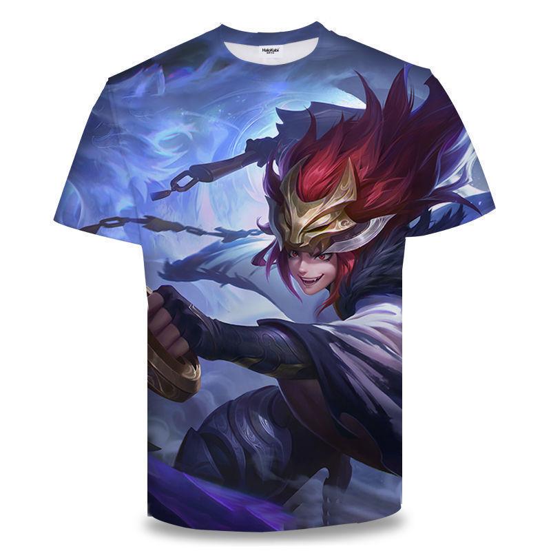 King of Glory Game Clothes Men's Short Sleeved T-shirt Spring and Summer Tee High School Students, Teenagers, Children's Trendy T-shirt Top