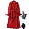 Windbreaker Women's Long Style Spring Autumn Korean Version Short and Trendy British Style Knee High Coat Jacket