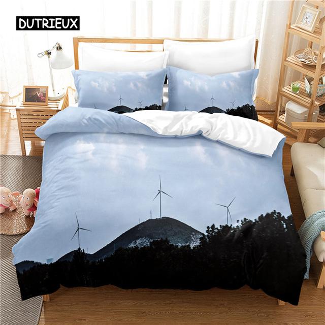 Sonnenuntergang-Bettwäsche-Set, Bettbezug-Set, 3D-Bettwäsche, Digitaldruck, Bettwäsche, Queen-Size-Bettwäsche-Set, modisches Design