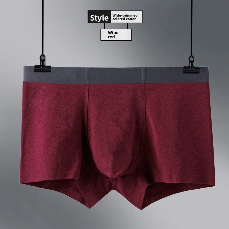 Plus-size Men Modal Graphene Slim Breathable Non-mark Flat-angle Briefs
