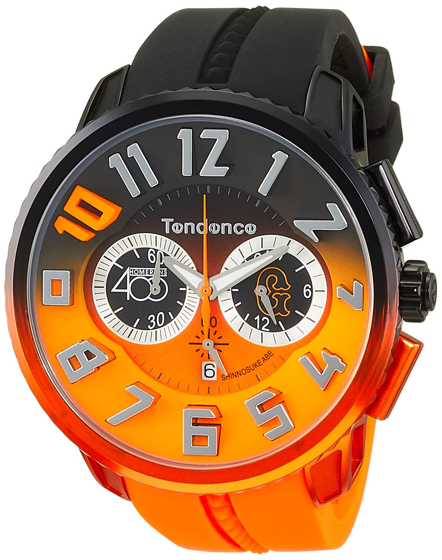 

Watch Gulliver De Color Dial Aluminum Mineral Glass Quartz Giant Abe Player 400 Limited Model 51MM Watch TY146107 Black [Tendence] Black/Orange No.
