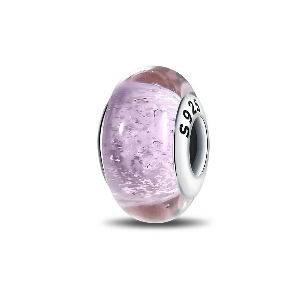 Copper Plated Original Charms Colorful Night Light Beads Fit Bracelet Women'S Jewelry Gift