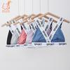 SPROT English Letters with Threaded Cotton Deep V Sports Bra Gathered Triangle Cup Without Steel Ring Comfortable Chest Wrap